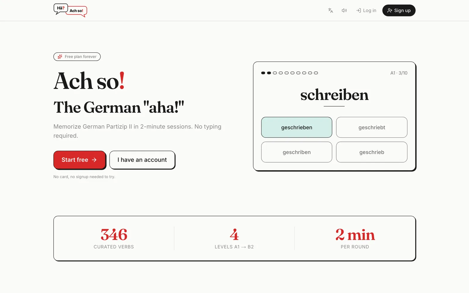 Ach so! — screenshot